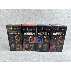 STAR TREK Collectible Glasses Complete Set Of 4 NOB 2008 Burger King